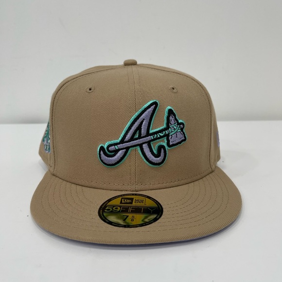 Atlanta Braves New Era 1871 Patch Mint Lavender MLB Fitted Cap Hat 7 5/8